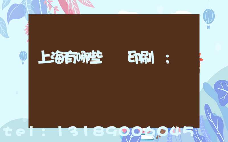 上海有哪些標簽印刷廠