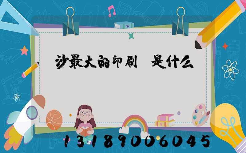 長沙最大的印刷廠是什么廠