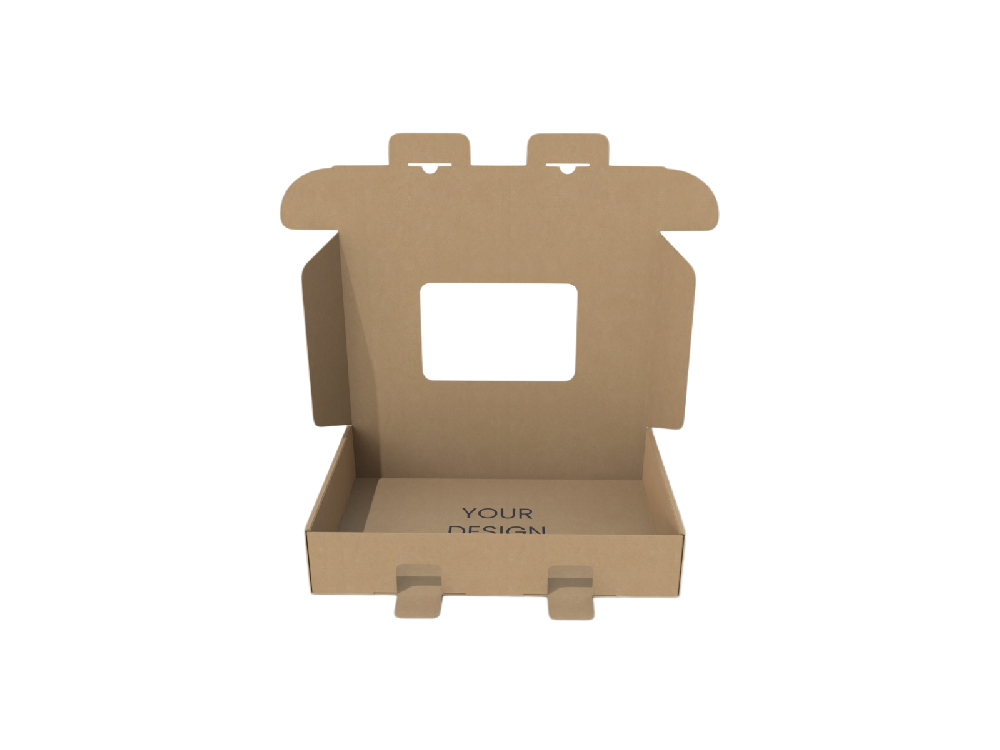 包裝印刷-開窗雙保險扣飛機(jī)盒型設(shè)計(jì)結(jié)構(gòu)圖