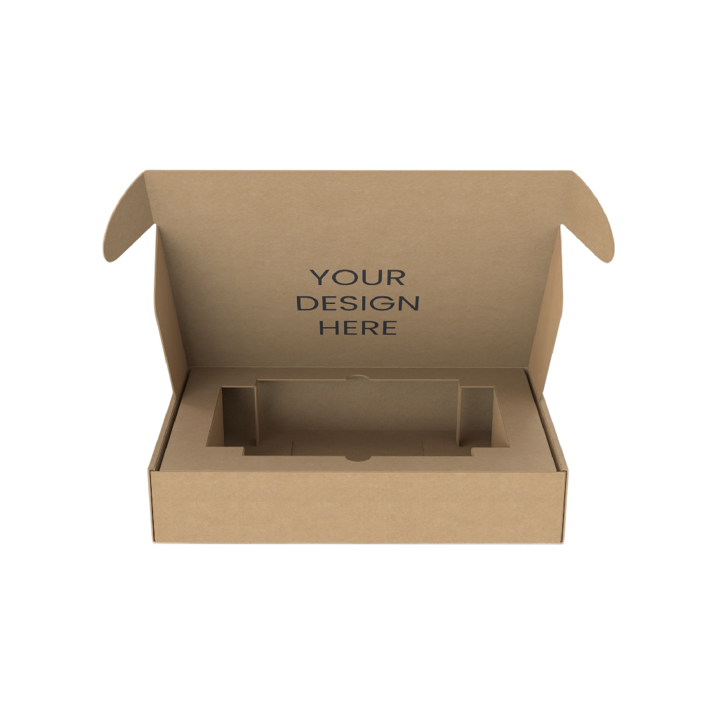 印刷廠 化妝品包裝盒定制- 矩形底座內(nèi)襯飛機盒設計結構圖